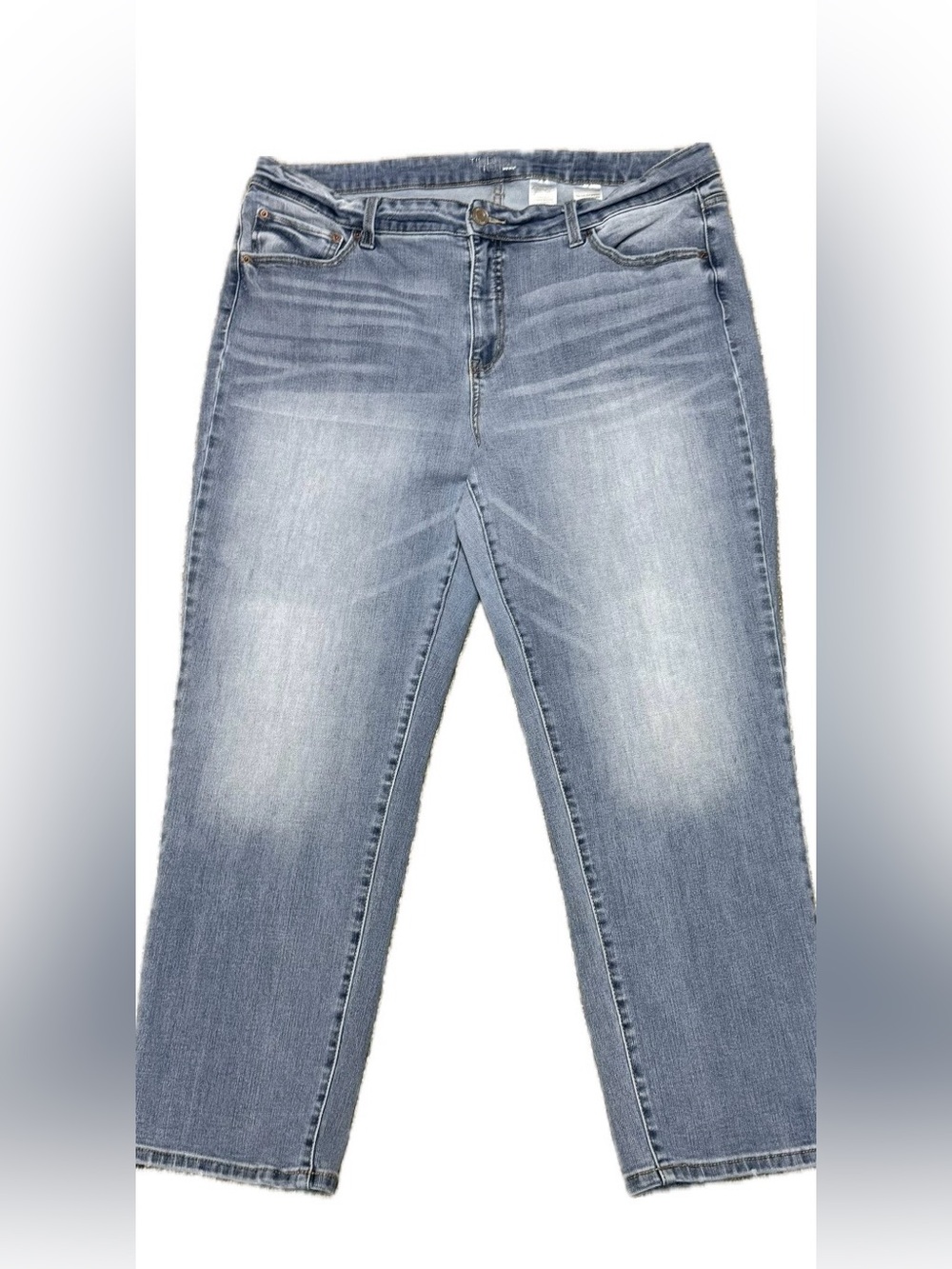 Time and Tru Medium Wash Straight Leg Stretch Denim Jeans Plus Size 20